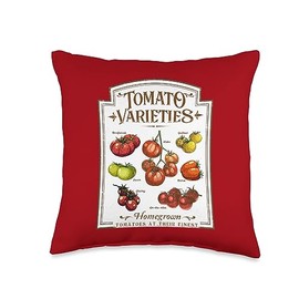 Tomato Gardener, Vegetable Tomatoes Gardening Garden Enthusiasts Tomato Throw Pillow, 16x16, Multicolor