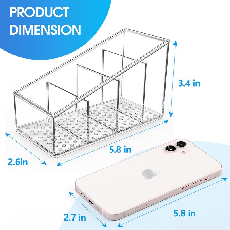 MaxGear Remote Control Holder Clear TV Remote control Storage Organizer