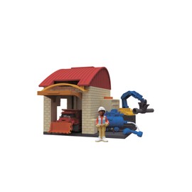 Dickie Toys 203133011 Bob the Builder Garage Playset with Many Functions, Digger Digger, 10 x 12 cm