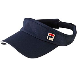 Fila VM9756 Tennis Sun Visor Uni Bamboo Patch Visor, Fila Navy, 57 to 59 cm