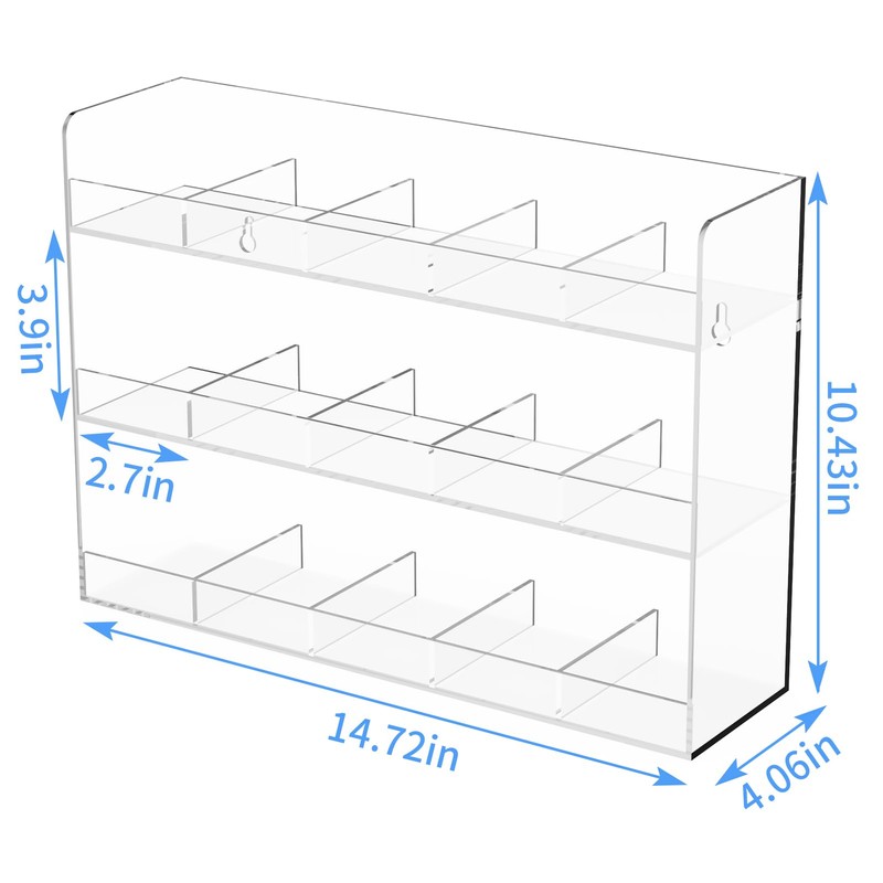 Laumffon Acrylic Tea Bag Organizer, 3 Layers Tea Bag Holder