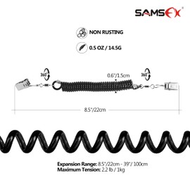 SAMSFX Hat Clip Cap Retainer Keeper Holder for Boating Sailing Kayak Fishing, 360 Degree Rotation Stainless Steel Clip, 3PCS in Pack