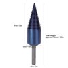 Wood Cone Punch High Speed Steel Blue Plated Hex Shank