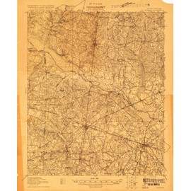 YellowMaps Bamberg SC topo map, 1:48000 Scale, 15 X 15 Minute, Historical, 1919, 26.7 x 21.9 in - Tyvek