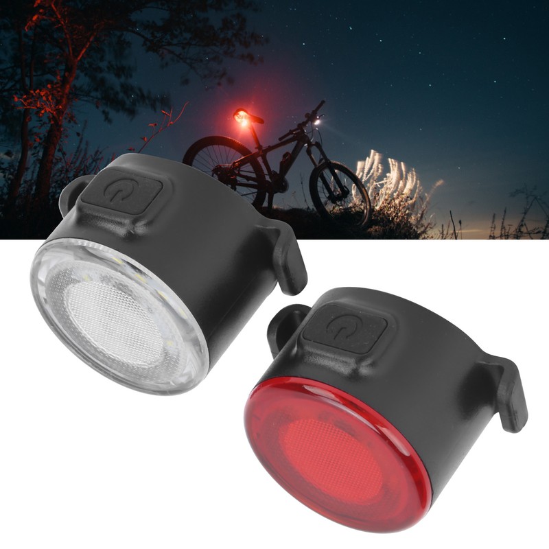 Bike LED Tail Light Front Light Set USB Rechargeable Bike