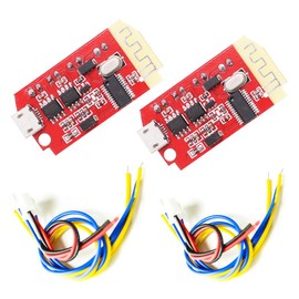 Hailege CT14 Stereo Bluetooth Amplifier Board 5V AMP Amplifier Module F Class 5W + 5W with Charging Port for Speaker Modification DIY Pack of 2