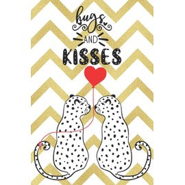 Hugs And Kisses: Valentine Day Notebook for Leopard Lovers | Gift for Loved One | Friend Co-Worker | Kids: 1