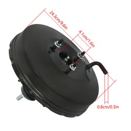Thomletha Vacuum Power Brake Booster Replacement for Toyota Corolla Replacement for Geo Prizm 1993-1997 L4 1.6L 1.8L Without Anti-Lock Brakes and Master Cylinder 54-74660