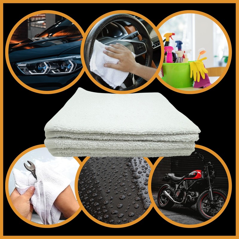 Tek Automotive Heavy Duty Terry Towelling Cleaning Cloths – 5