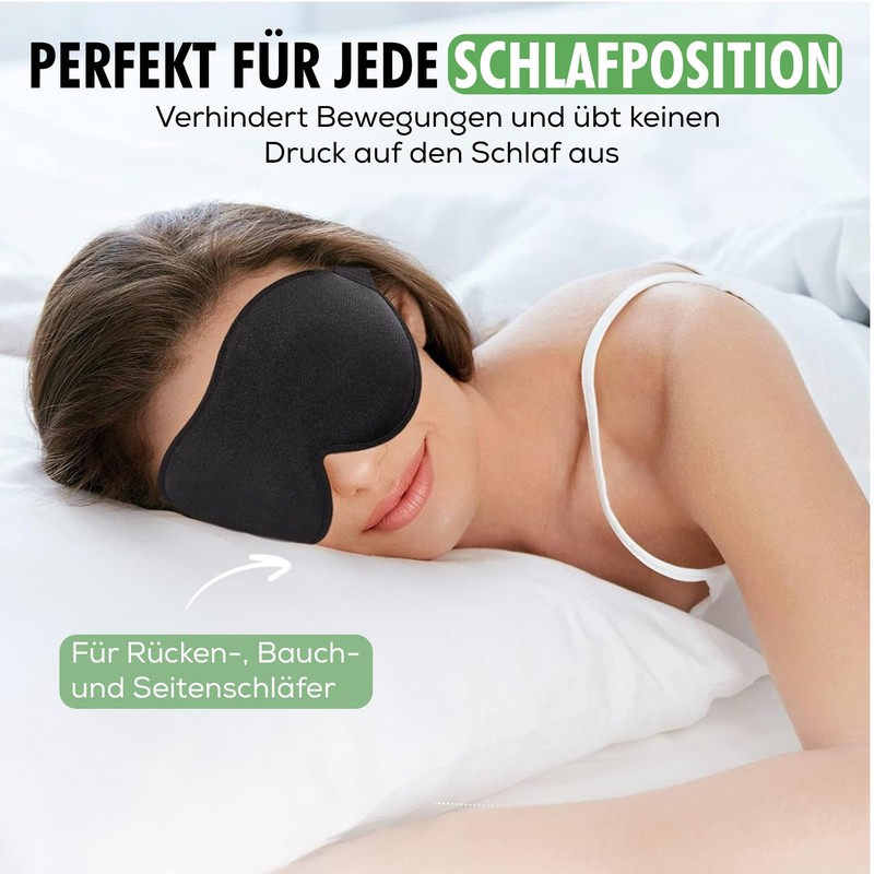 TravelHawk Sleeping Mask Black - Set of 2 - Luxury