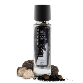 Truffletopia | Black Cyprus Salt and Black Truffle Grinder with Real Truffles | Flavorful | 1.76 Oz