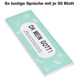 Willingood Lustig Haftnotizen die bunten Klebezettel 8 Blöcke 50 Blatt Büro Gadgets Lehrer Geschenke Studenten Block Sticky Notes Streifen Page Marker Textstreifen bunten Klebezettel - 400 Blatt 19x59mm