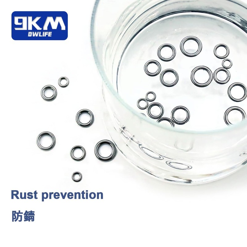 9KM DWLIFE Solid Rings 100pcs High Strength Stainless Steel Rings