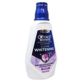 Crest 3D White Multi-Care Whitening Rinse, Glamorous White, Fresh Mint-32 oz, 946 milliter