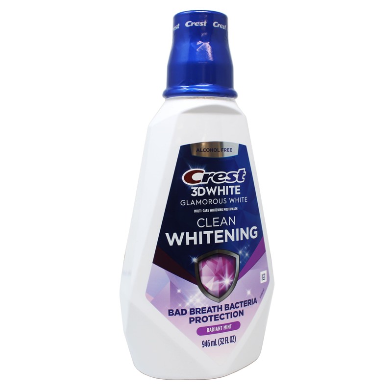 Crest 3D White Multi-Care Whitening Rinse, Glamorous White, Fresh Mint-32