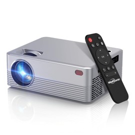 Wellsonic Native 1080P Mini Projector, Real 240 ANSI Lumens, Easy Dust Cleaning Design, Quiet Cooling System, Dual USB & HDMI, Adjustable Metal Stand