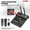 5 Core Audio Mixer Sound Board 4 Channel XLR Stereo
