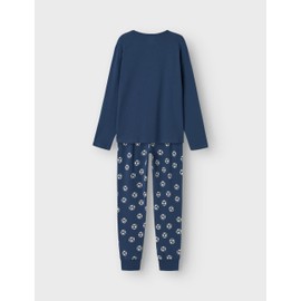 NAME IT Boy Football Nightwear Set, Dark Denim