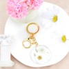 SHTALHST Handmade Pressed Flower Keychain,Dried Flower Keychain for Bestie Mother