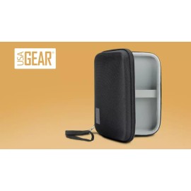 USA GEAR Hard Shell Car GPS Case With Accessory Pocket, Water Resistant Exterior