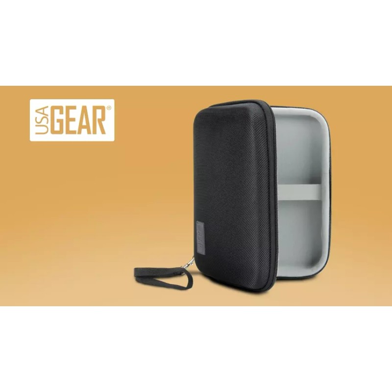 USA GEAR Hard Shell Car GPS Case With Accessory Pocket,