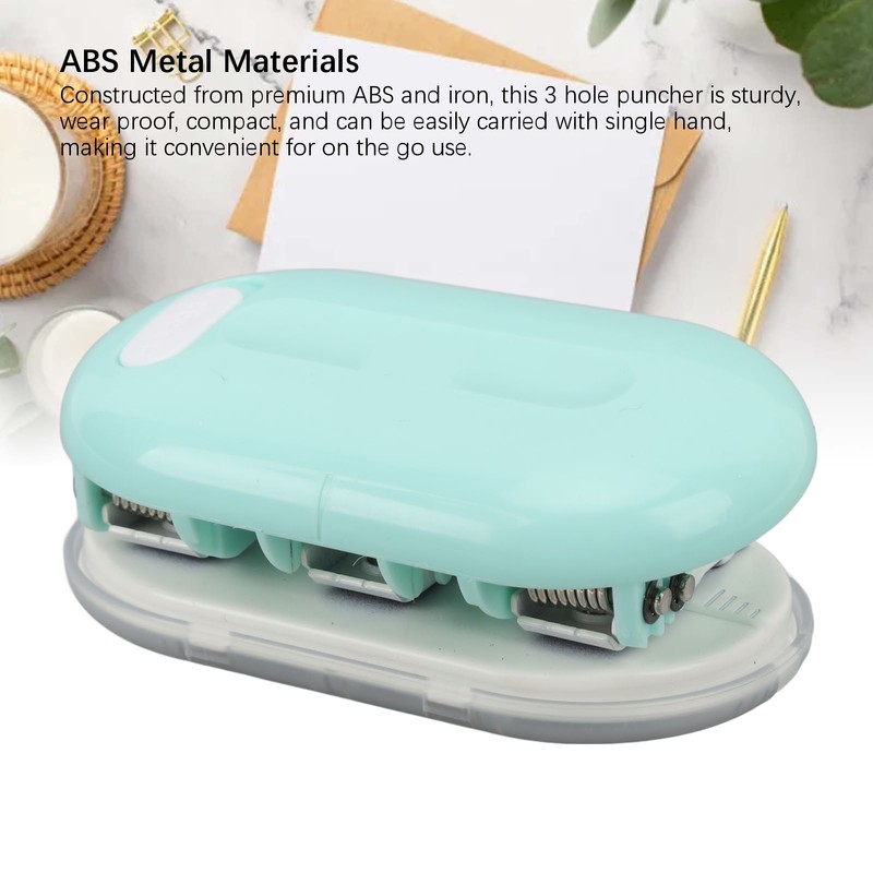 3 Hole Puncher DIY Mini Handheld Paper Punch Loose Leaf