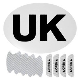 1 Stück Magnetic Car Sticker, 4 -Teilige Warntüraufkleber, 4 -Teiliger Griff -Schutzaufkleber, Britischer Autoaufkleber, Kreatives Magnetisches Logo, Autodekorationsaufkleber