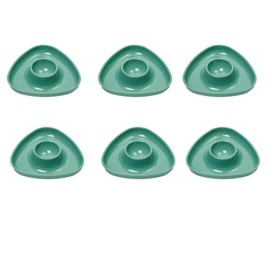 Westmark 6 egg cups, triangular, stackable, high-quality plastic, tri, green, 207022EM