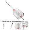 Kisangel 5pcs Metal Bait Cage Fish Traps Method Cage Feeder