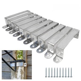 Jupengmg Pack of 20 Fence Panel Security Brackets – Heavy Duty Fence Clips for Panels & Posts – Concrete or Wood 4"x4" Fence Post Brackets – Anti Rattle Galvanized Steel Fence Panel Clips with Screws