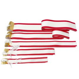 Gold Shachi Red and White Pennant, Length 60 cm, Set of 10