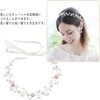 LeTradeJP Hair Band, Hair Ornament, Flowers, Pearl, Ribbon, White, Headdress,