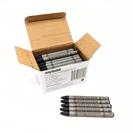 Craytastic! Bulk Wrapped Crayons Box of 52 (Black) for Crafting, Parties, Kids - Paper Wrapped - Safety Tested Compliant with ASTM D-4236