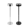 Silver Standing Long Ashtray - Black Outdoor Stand Ashtray Black