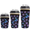 Paw Print Coffee Cup Sleeve - 3Pcs Purple Dog Paw