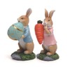 Easter Bunny Figurines with Carrot Cute Resin Bunny Rabbit Statue