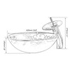 MEKKHALA Green Glass Vessel Sink With Faucet and Drain 17
