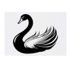 'Swan Side View' Temporary Tattoo - Water Resistant, Skin-Safe, Non-Toxic