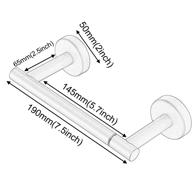 Toilet Roll Holder, NEWRAIN Bathroom Toilet Roll Holder Wall Mounted,