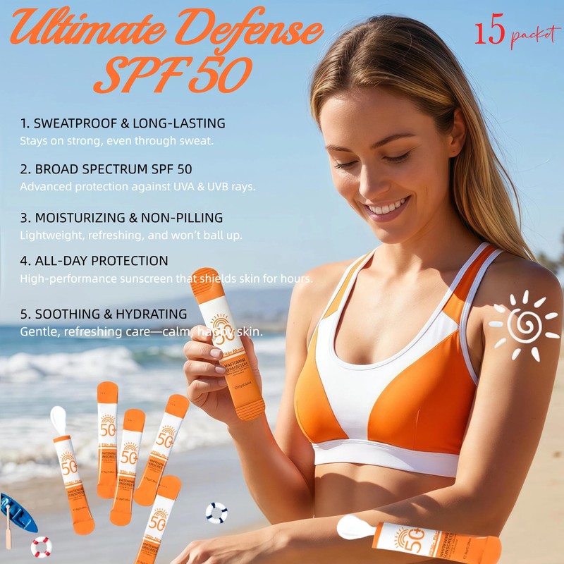 BESHICO 15 Pack Travel Size Sunscreen SPF 50+ Mini 0.28