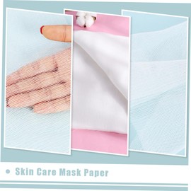 SAFIGLE 100pcs Disposable Gauze Facial Mask for Skin Care Lightweight and Stretchable Design for Hydrating and Nourishing Treatments Convenient for Spa and Home Use