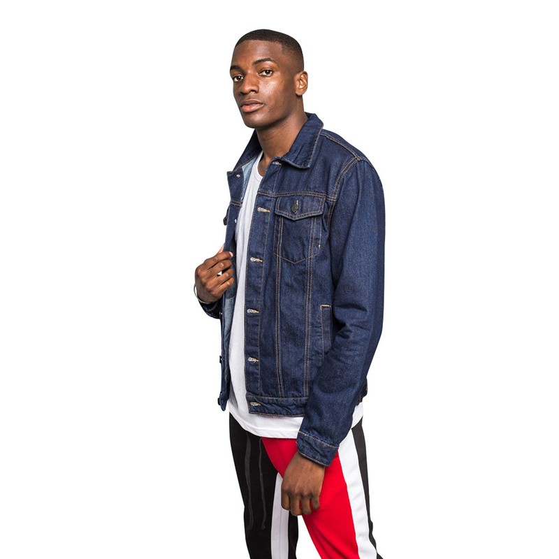 VICTORIOUS Men's Non-Distressed Essential Denim Jean Jacket DK148 - Raw