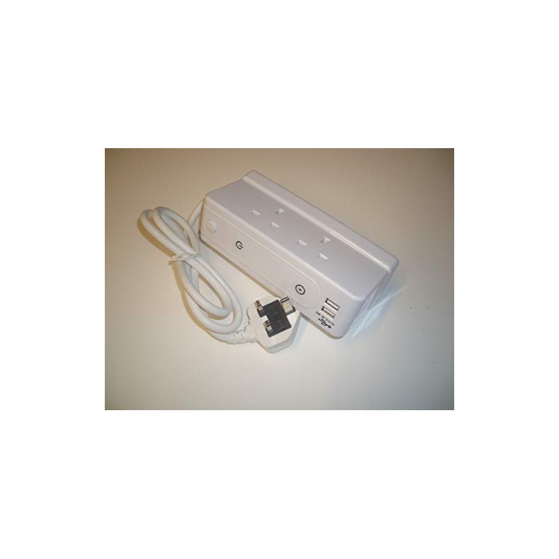 Pro Elec DESKTOP EXTENSION 4 GANG WITH 2.4Amp USB Sockets,2m