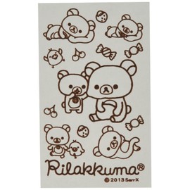 リラックマ フロッキーシート ブラウン H10cm x W6cm RKAP303