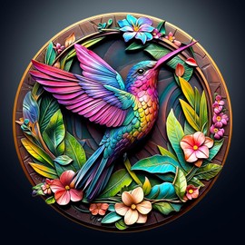 KaayeeWood Holzpuzzle Erwachsene,300 Teile Bunter Kolibri Holz Puzzle