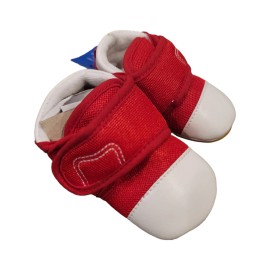 Unbranded Baby Shoes Unisex Toddler Size 2 Flat Babies Red Non Slip Cloth Walking Shoe