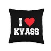 I Love Kvass Throw Pillow