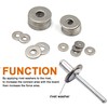 ISPINNER 325pcs Backup Rivet Washers Assortment Kit, Stainless Steel Washers