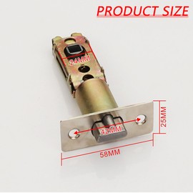 60mm/70mm Polished Metal Tubular Latch Door Rounded Strike Contract Standard Tubular Latch Wear Resistant Mortice Latch for Sprung Lever Door Handles