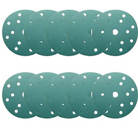 Sanding Discs Pads 10Pcs 150mm, 15 Hole Sandpaper, Hook and Loop 400 Grits